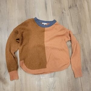 Colorblock Crewneck Cashmere Sweater